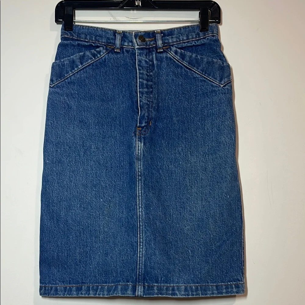 Vintage 90’s GAP Classic Blue Denim Pencil Skirt - Picture 1 of 7